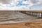 Fisherman pier in beach in Lagoa do Patos lake