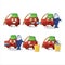 A fisherman red car gummy candy cartoon picture catch a big fish