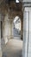 Fisherman`s Bastion part, Castle hill in Buda, beautiful architecture, sunny day, Budapest, Hungary