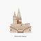 Fisherman`s bastion towers in Hungary capital icon. Hungarian tourist destination you have to visit. Best historical landmark