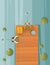 Fisherman sits on wooden pier and fishing with rod vector illustration vertical format