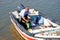 Fisherman in small boat, Tavira.