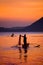 Fisherman at Sunset in Taal Lake, Philippines