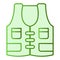 Fisherman vest flat icon. Fishing wear green icons in trendy flat style. Hunter vest gradient style design, designed for