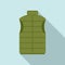 Fisherman vest icon, flat style