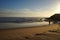 Fisherman walking to work in the early morning in mozambique