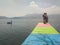 Fisherman  working and a family  inYojoa lake Honduras