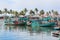 Fishermans boats at fisherman village, Phu Quoc island, Vietnam.