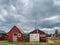 Fishermans huts at Ringkobing harbor in Jutland, denmark