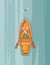 Fishermans sits on wooden boat and fishing with rod vector illustration vertical format