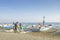 Fishermen on beach in dili east timor