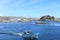 Fishermen in a boat in the archipelago of Gothenburg, Sweden, Scandinavia