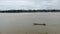 Fishermen boat floating on the majestic Mekong