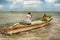 Fishermen in boat, Progreso, Yucatan, Mexico