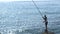 Fishermen catch fish off the coast of Beirut
