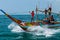 Fishermen Colorful fishing boats, Sri Lanka