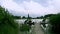 Fishermen fishing on river in summer timelapse. Summer fishing on river bank