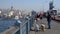 Fishermen at Galata Bridge in Istanbul