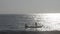 Fishermen going on ocean on traditional fishing boat in Zanzibar. Beautiful, sail.