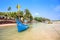 Fishermen going to fishing with traditional boat.