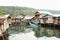 Fishermen houses above sea in Manokwari