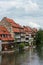 Fishermen houses Regnitz River in Little Venice Bamberg