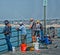 Fishermen pier Huntington Beach California