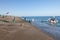 Fishermen preparing their nets at the beach