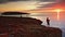 Fishermen on the rocks at Moelfre, Anglesey