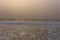 Fishermen\'s boats in the Nouakchott, Mauritania (at sunset)