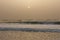 Fishermen\'s boats in the Nouakchott, Mauritania (at sunset)