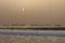 Fishermen\'s boats in the Nouakchott, Mauritania (at sunset)