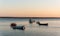 Fishermen`s boats in the Porto, Portugal