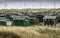 Fishermen\'s Huts at South Gare at River Tees Estuary