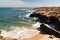 Fishermen`s route in the Alentejo, promenade with cliffs in Portugal