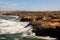 Fishermen`s route in the Alentejo, promenade with cliffs in Portugal