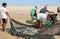 Fishermen sort their catch of fish, Portugal