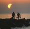 Fishermen at sunset