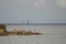 Fishermen and transatlantic race in the background.