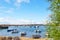 Fishermens boats in Alvor city