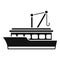 Fishery boat icon simple vector. Fish ship