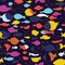 Fishes seamless pattern bright