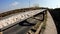 Fisheye of a conveyor belt transporting stones