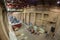Fisheye lens picture of Hoover Dam interior with generators.