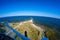 fisheye lens view of the island of Hiiumaa in Estonia from light