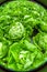 Fisheye view of lettuce field