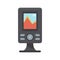 Fishfinder echo sounder icon flat isolated vector