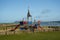 Fishguard harbour  playground  boat shaped