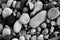 Fishguard, Wales - Smooth beach pebbles in black and white