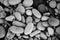 Fishguard, Wales - Smooth beach pebbles in black and white